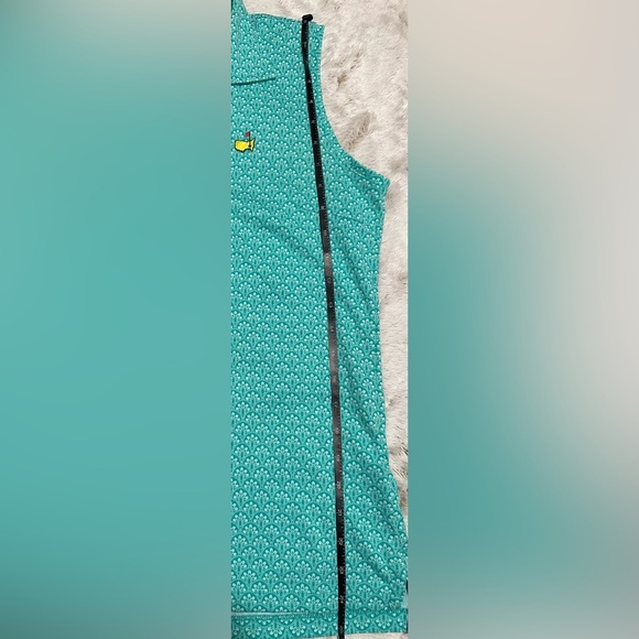 Magnolia Lane Collection Green Teal Sleeveless Masters Golf Polo Shirt - Picture 3 of 11